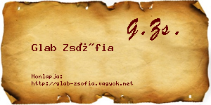Glab Zsófia névjegykártya
