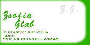 zsofia glab business card
